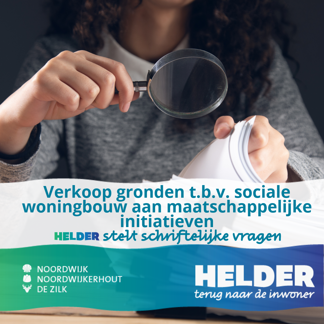 Schriftelijke vragen: Verkoop gronden t.b.v. sociale woningbouw aan maatschappelijkeinitiatieven