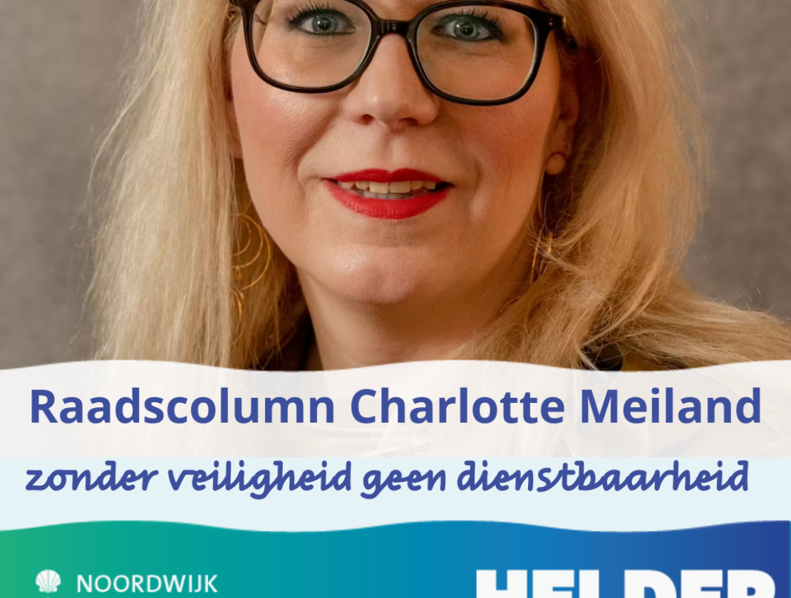 Raadscolumn Charlotte Meiland - zonder veiligheid geen dienstbaarheid